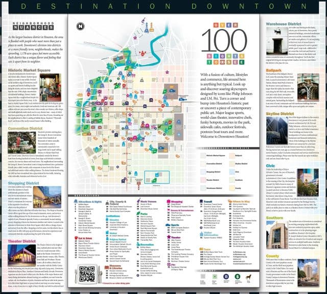 Mappa turistica di Houston