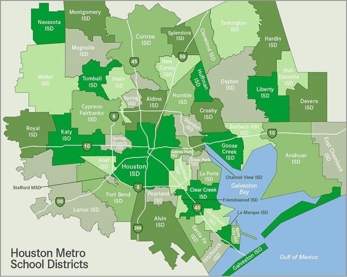 Mappa del distretto di Houston