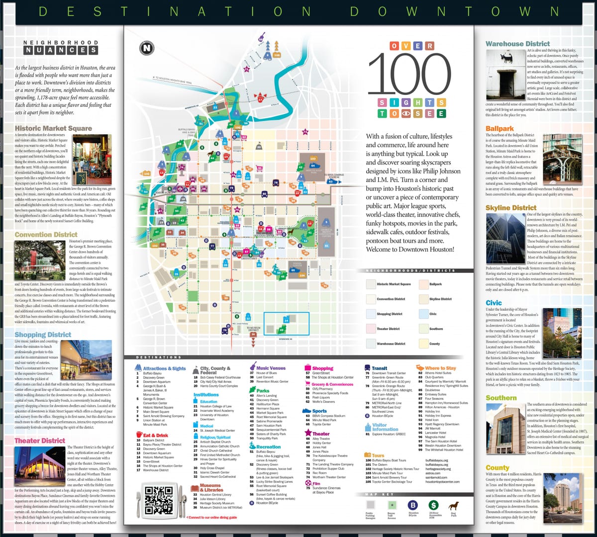 Mappa turistica di Houston